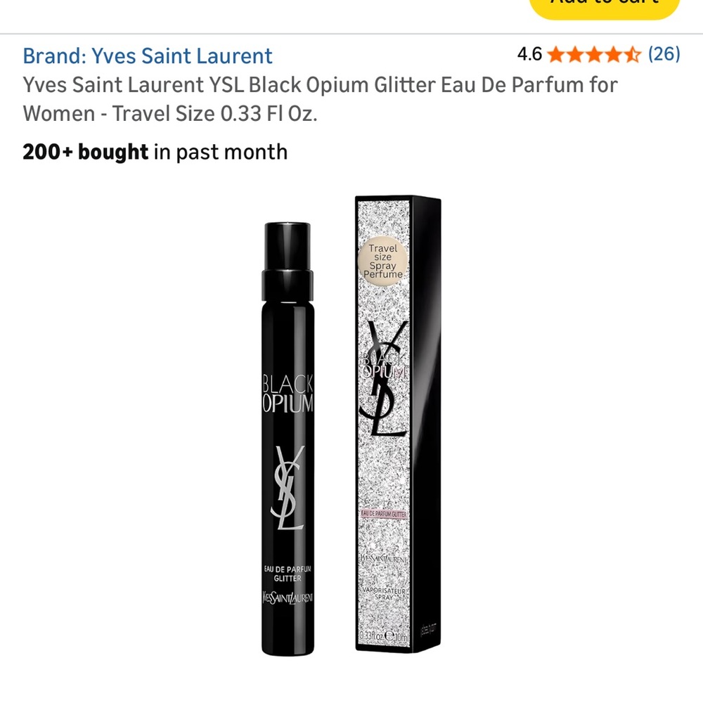 Yves Saint Laurent Black Opium Eau de Parfum Glitter travel size - Picture 5 of 5